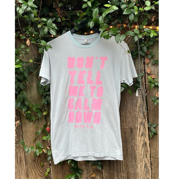 Next Level Apparel Tops - Rare-punk band Diet Cig official band tee “Don’t Tell me to Calm Down”